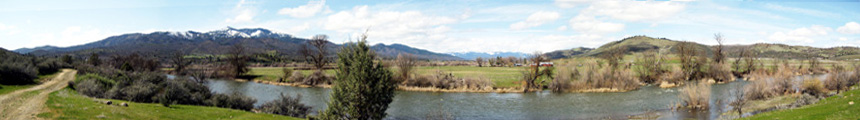 Klamath River panorama near Hornbrook, California